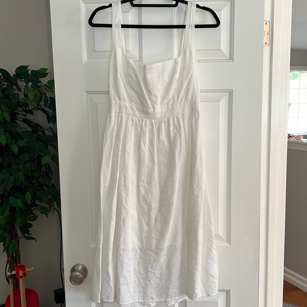 White Linen Dress